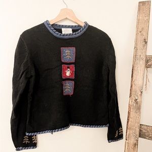 Vintage embroidered sweater